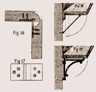Charnière et quart de rond d'abattant. Abattants pour tablettes