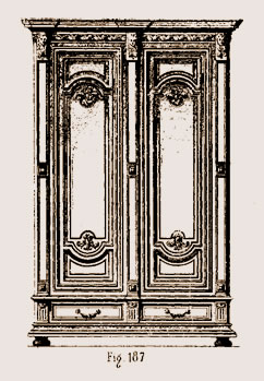 Armoire à portes pleines de style Renaissance