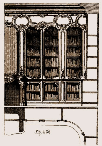 Bibliothèque deux corps de style Louis XV