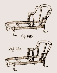 Chaises longues trèfle et gondole