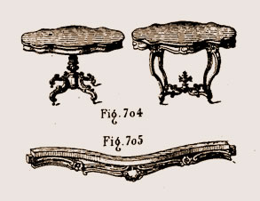 Gueridon et traverse de canapé  Louis XV chantourné