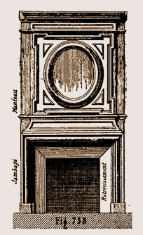 Cheminée ornée de moulures