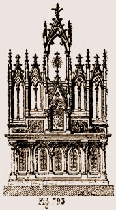 Ciborium sur un autel