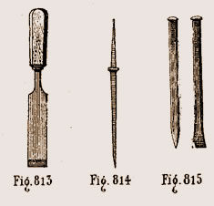 Ciseau, bédane et burin