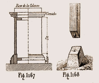 Dé de piedestal et dé de poteau
