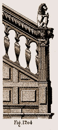 pilier de départ d'un escalier flamand du XVIe siècle