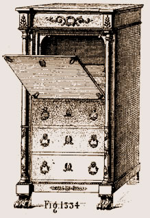 Chiffonnier secrétaire Empire