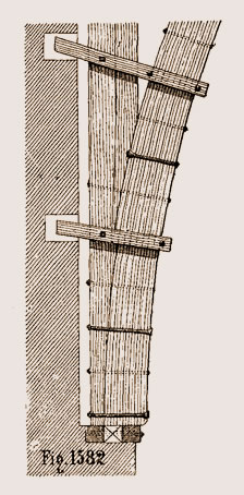 Détail de la ferme du manège de la caserne de Libourne