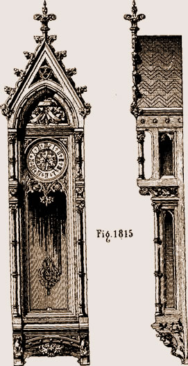 Boite d'horloge de style gothique