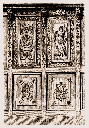 Lambris de hauteur, salle des assises au Palais de justice de Dijon, XVIIe siècle