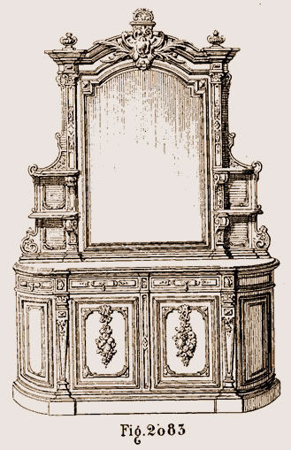 Buffet Louis XIII d'ébénisterie moderne
