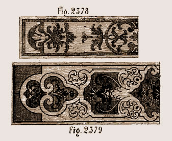 Fragments de marqueterie Louis XV