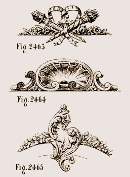 Milieu de buffet Louis XV, Louis XVI et Renaissance