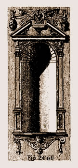 Niche en menuiserie style Henri II