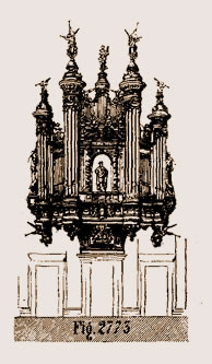 projet des grandes orgues pour l'église Saint-Pierre de Rome