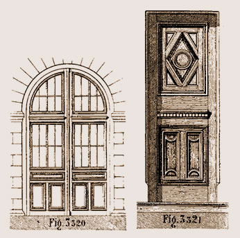 Porte vitrée et cintrée et porte de vestibule