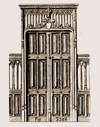 Porte de salle à manger, style ogival