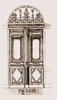 Porte cochère avec imposte cintrée