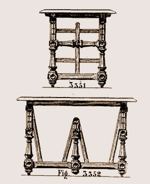 table porte-cartons