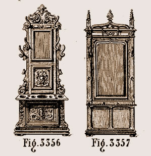 Meuble porte-chapeaux, style ogival
