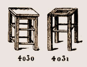 Tabouret simple et en paille