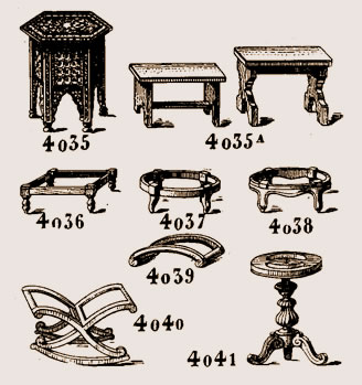 Tabouret mauresque et Louis XV