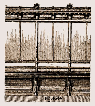 Vitrine intérieure de magasin exécutée par MM. Camps et Cheminon