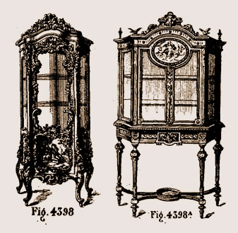 Vitrine Louis XVI et vernis Martin